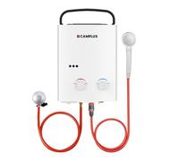 Camplux AY132N Scaldabagno a Gas Portatile, Doccia Esterna per Campeggio, Lavaggio Cavalli, GPL, 5L/min