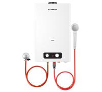CAMPLUX BD422 Scaldabagno a Gas 16 Litri, Doccia a Gas Propano (37mbar) / Butano (28-30mbar), per Campeggio/Esterno, 32kW