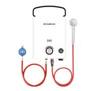 CAMPLUX First Scaldabagno a Gas 5 L/M con Maniglia, GPL, 50mbar, per Doccia Esterna, Campeggio, F5-DE