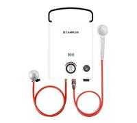 CAMPLUX First Scaldabagno a Gas 5 Litri con Maniglia, Butano (28-30mbar) / Propano (37mbar), per Doccia Esterna/Campeggio, F5