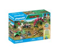 Playmobil dinos 71523 campo base con dinosauri per bambini dai 4 anni