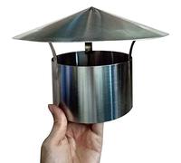 Campo chimney in acciaio inossidabile impermeabile aria rotonda Cap roof roof roof gustù per cuoclia di fluttuatore pioggia copritura protettore tappo per la stufa riscaldamento tubo di scarico