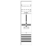 Campo contatore 7RE 1Z precablato - Quadro contatori 1 kWh-metri 0 righe