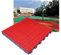 Campo da basket modulare con piastrelle ad incastro, pavimento sportivo in plastica resistente alle intemperie(Green)