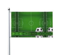 Campo da calcio verde su entrambi i lati Campo da gioco La palla fantasia giardino bandiere decorazione, adatto per balconi, portici, ecc.