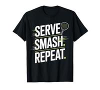 Campo da Racchette Serve Smash Repeat Padel Player Maglietta