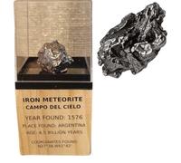 Campo del Cielo Meteorite - Meteorite di ferro su display in legno - Trovato nel 1576 - 4,5 miliardi di anni - Regalo per collezionisti e appassionati di spazio
