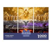Campo di battaglia del Cielo e dell'Inferno Puzzle in Legno Impermeabile DIY Puzzles Da 1000 Pezzi Per Adulti Sfidanti E Rompicapo Giochi Di Impegnativi