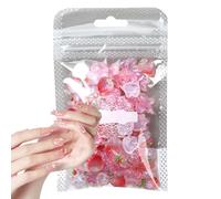 Campo Di Decorazione Unghie Nail | 100 Pezzi Nagel-Base-Earth-Berry- | NailCharm | Harz Cute Manicure Top Decoration Per Incontri, Scorrimento Giornaliero, Stile Di Eventi