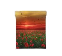 Campo Di Fiori Di Papavero Rosso Nel Tramonto Stampato, Spremere il portafoglio superiore da donna Borsa portaoggetti Piccola portamonete Portamonete