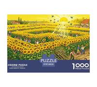 Campo di girasoli Labirinto d'estate Puzzle in Legno Impermeabile Puzzles Da 1000 Pezzi Regali Per Adulti Impossibili Giochi Educativi