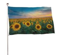 Campo di girasoli sotto il tramonto Bandiera del cielo 3x5 Ft Outdoor Garden Bandiere Banner Decor Per Cortile Portico Prato Fattoria