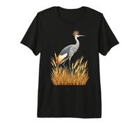Campo di Grano maestoso Sandhill Crane Maglietta Premium