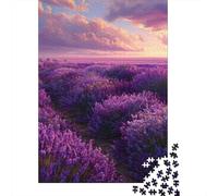 Campo di Lavanda Puzzle per Adulti Puzzle 1000 Pezzi Tramonto Romantico Gioco di Puzzle 1000 Pezzi Relax Famiglia Decorazione Regalo 38x26cm/1000pcs