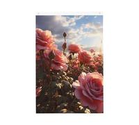Campo di rose Bandiera Giardino di Benvenuto 2x3 Ft Double Sided No Fade House Yard Bandiere Foto Sfondo Banner per Cortile Portico Prato Decorazione Esterna
