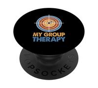 Campo di tiro Il mio gruppo Terapia Obiettivo Pratica Umorismo PopSockets PopGrip Adesivo
