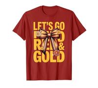 Campo Estivo retrò Red Gold Vibes Only Field Day Maglietta