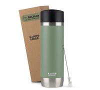 Campo Libre.® ANTO Tazza Termica - Termos Caffè Premium con Coperchio One-Touch, Thermos Caffe in Acciaio Inox a Doppia Parete, Mantiene le Bevande Calde per 6 h. Ideale per l'Auto. Verde, 450ml