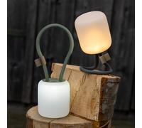 Campo Libre.® LENI Lampada da Campeggio - Luce da Esterno con Manico Flessibile, Lampada da Esterno Dimmerabile, Lanterna IPX4, 200 h di Autonomia, SqueezeShell Infrangibile, USB-C. Rettangolo, Verde