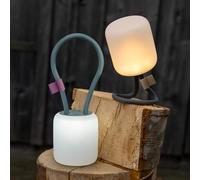Campo Libre.® LENI Lampada da Campeggio - Luce da Esterno con Manico Flessibile, Lampada da Esterno Dimmerabile, Lanterna IPX4, 200 h di Autonomia, SqueezeShell Infrangibile, USB-C, Rettangolo, Blu