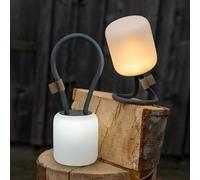 Campo Libre.® LENI Lampada da Campeggio - Luce da Esterno con Manico Flessibile, Lampada da Esterno Dimmerabile, Lanterna IPX4, 200 h di Autonomia, SqueezeShell Infrangibile, USB-C, Rettangolo, Grigio