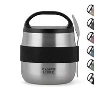 Campo Libre.® Lotta - Thermo per Alimenti Caldi & Freddi - Porta vivande Termico con Cucchiaio - Termo per Adulti o Bambini/Neonati, Schiscetta Pranzo - Ideale da Portare con Sé. Inox. 400ml