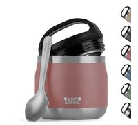 Campo Libre.® Lotta - Thermo per Alimenti Caldi & Freddi - Porta vivande Termico con Cucchiaio - Termo per Adulti o Bambini/Neonati, Schiscetta Pranzo - Ideale da Portare con Sé. Rosa. 400ml