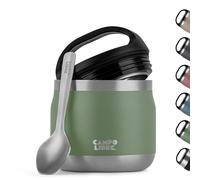 Campo Libre.® Lotta - Thermos per Alimenti Caldi & Freddi - Porta vivande Termico con Cucchiaio - Termos per Adulti o Bambini/Neonati, Schiscetta Pranzo - Ideale da Portare con Sé. Verde. 400ml