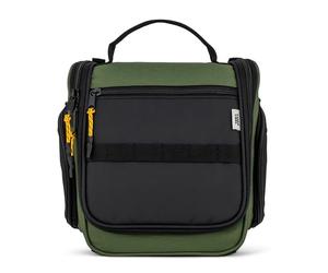 Campo Libre.® Tony - Beauty case da uomo e donna, da appendere, con 11 scomparti per i tuoi cosmetici, borsa per il lavaggio di alta qualità, impermeabile e di dimensioni ideali, verde/nero, M