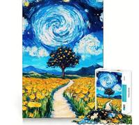 Campo Stellato Notturno - Puzzle da 1000 pezzi per adulti - Gioco intelligente antistress - Montaggio - Sorpresa di Natale 38x52cm