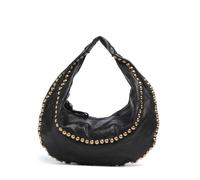 Campomaggi Borsa hobo nero, pelle di vacchetta finemente grana, donna