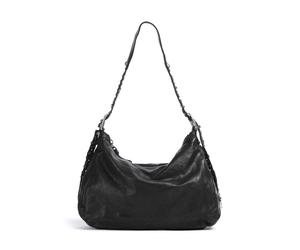 Campomaggi Borsa hobo nero, pelle di vacchetta finemente grana, donna