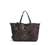 Campomaggi Borsa shopper verde, pelle di vacchetta goffrata, donna