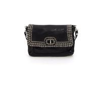 Campomaggi Borsa tracolla ORCHIDEA in vera pelle di vachetta tinta in capo con borchie, colore NERO