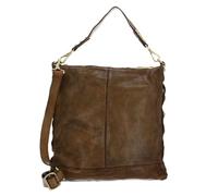 Campomaggi Pelle borsa a tracolla borsa shopper Shopping Bag Verde Militare marrone