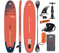CampSup Aqua Marina Monster 12'0" Combo Plus - Tavola gonfiabile multiuso SUP per principianti, kit completo di tavola da stand up paddle, edizione limitata, colore: rosso