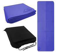 CampTeck U7275 Tappetino Yoga Pieghevole Unisex, Tappetino Fitness, Materassino Yoga Antiscivolo, Yoga Mat da Viaggio (183 x 61 cm Aperto) con Borsa da Trasporto con Coulisse - Viola