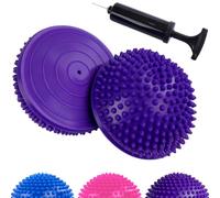 CampTeck U7331 Cuscino Equilibrio Balance Mezza Sfera Riccio, Balance Pad Cupola con Pompa a Mano - Confezione da 2 - Viola