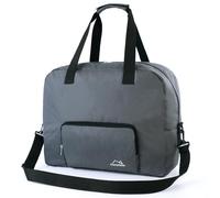 CampTeck U7333 Borsa da Viaggio Pieghevole Unisex, Aereo Underseat Cabin Bag con Tracolla Adatta per EasyJet (45 x 36 x 20 cm - 32 L) - Grigio