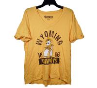 Campus Couture Donna Wyoming Cowboy Manica Corta Top Oro Medio