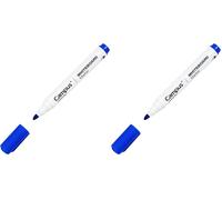 Campus Pennarelli per lavagna bianca, con punta conica da 2 mm, ideali per scrivere su vetro, lavagna bianca e altre superfici lisce (blu, 1 pezzo) (Confezione da 2)