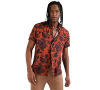 Campus Sutra Camicia da uomo Regular Fit, Arancione bruciato, 42