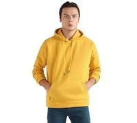 Campus Sutra Felpa con cappuccio da uomo in cotone, Giallo senape, 48