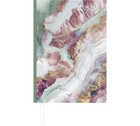 Campustimer Blue Marble - A5 Semester-Planer - Studenten-Kalender 2025/2026 - Notiz-Buch - Marmor - Weekly - Alpha Edition