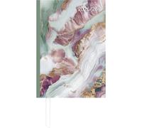 Campustimer Blue Marble - A6 Semester-Planer - Studenten-Kalender 2025/2026 - Notiz-Buch - Weekly - Marmor - Alpha Edition