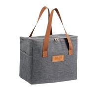 CAMRY ADLER EUROPE Borsa termica grigio chiaro pieghevole borsa termica con fodera in pellicola, leggera impermeabile e facile da pulire, isolata
