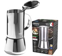 CAMRY - Caffettiera classica in acciaio inox da 500 ml - Moka a induzione per tutti i tipi di piani cottura - Prepara 10 tazze di caffè espresso - Manico termoisolato - Per campeggio