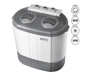 CAMRY CR 8052 Lavatrice, Caricamento dall'alto, 3 kg, 1 programmi, Profondità 1,00 cm, Grigio, Bianco, livello rumorosità centrifuga 30 dB(A), Classe -