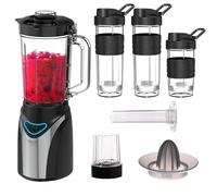 CAMRY -CR4086 - Frullatore da 500 W, tazza da 1,2 l, senza BPA, smoothie Maker, Pulse Crush e Ice-Crush, borraccia in plastica Tritan, 3 pezzi, tritatutto, inserto refrigerante, spremiagrumi con