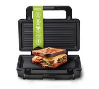 CAMRY Croque Monsieur Appareil, macchina per panini con 2 piastre intercambiabili, griglia -Sandwich e griglia di contatto, rivestimento antiaderente, maniglia di sicurezza, spie luminose, 1400 W,